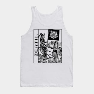 Death Tarot Card Black and White Tank Top